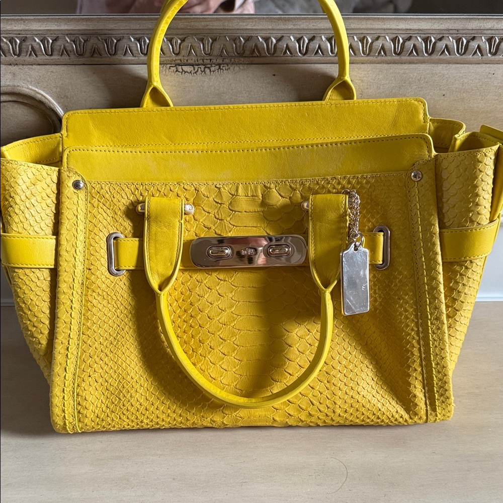 Coach Yellow Satchel Bag